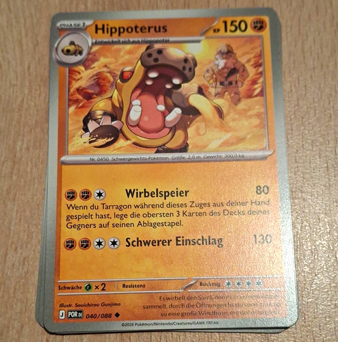 Pokémon tcg hippoterus - pokémon,