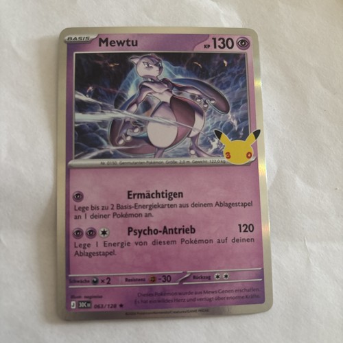 Pokémon tcg mewtu 30c - pokémon, 063/128