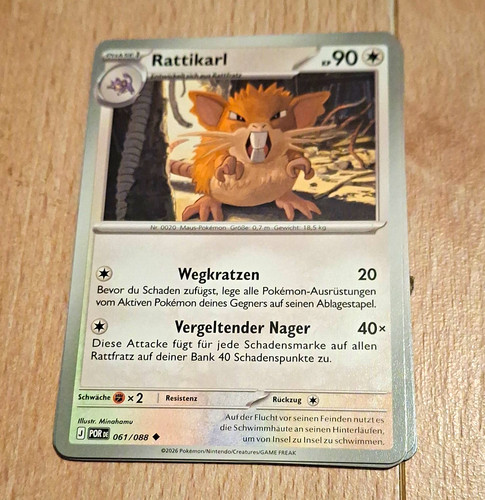 Pokémon tcg rattikarl 061 - pokémon, 061/088